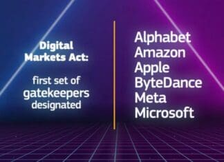 Ποιες είναι οι υποχρεώσεις της DMA για τις μεγάλες ψηφιακές εταιρείες στην Ευρωπαϊκή Ένωση και το απόρρητο της ψηφιακής κατανάλωσης Alt κείμενο: Σύγχρονη εικόνα για την κυκλική δημοκρατία και τον ψηφιακό κόσμο.